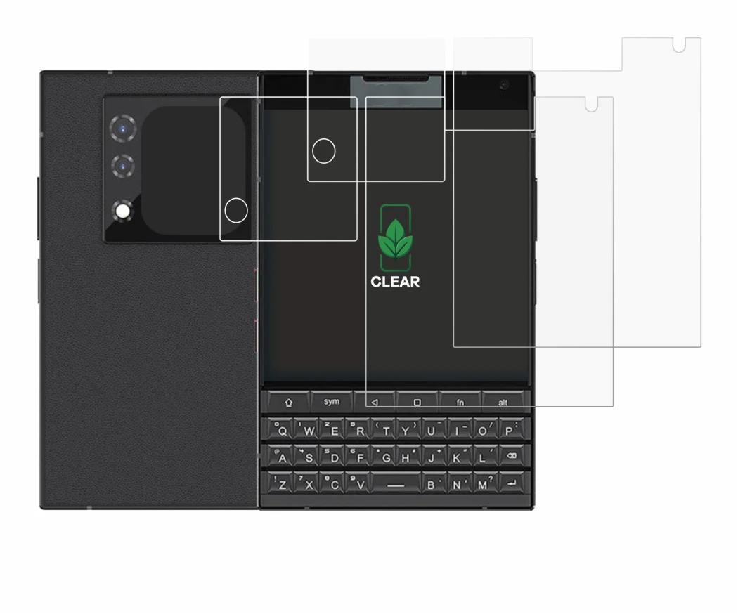 Image de l'appareil Unihertz Titan 2 (Avant+Caméra) avec une grande variété de protections d'écran.