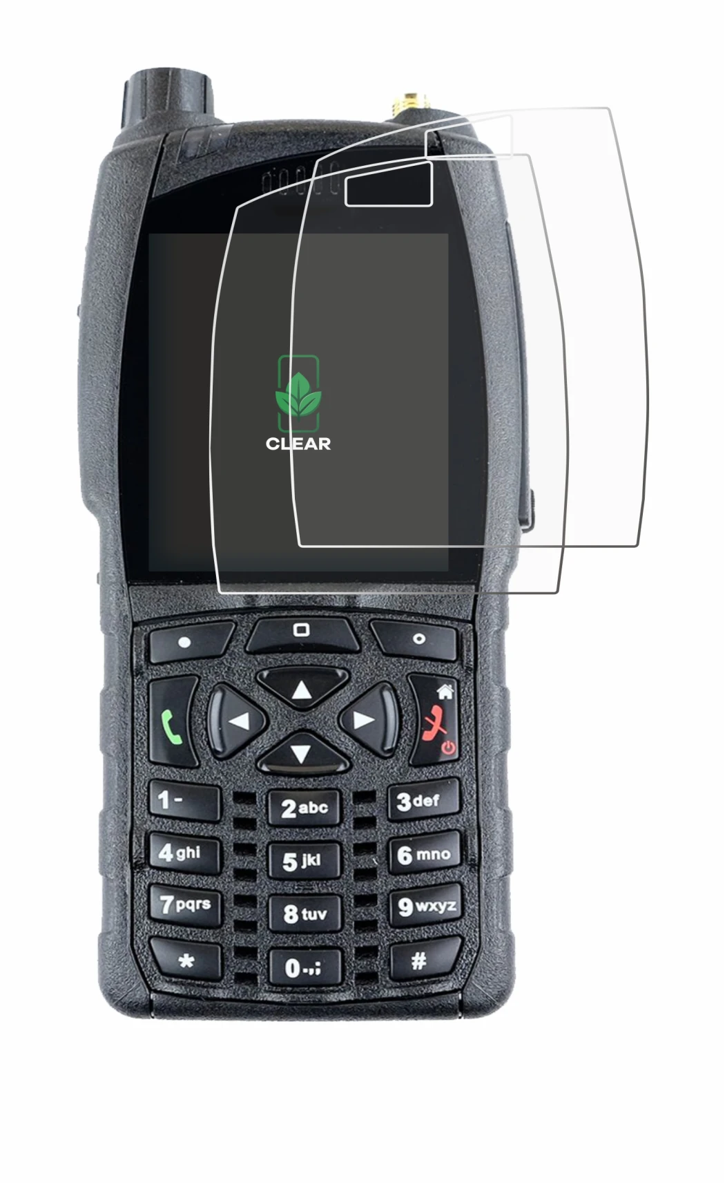Image de l'appareil Sepura SC2020 avec une grande variété de protections d'écran.