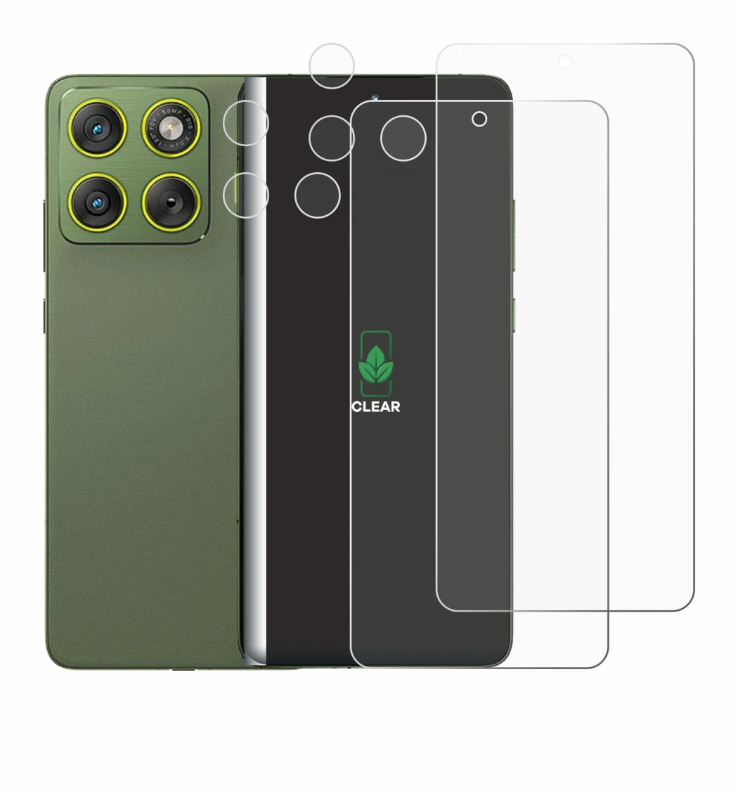 Image de l'appareil Motorola Edge 70 (Avant+Caméra) avec une grande variété de protections d'écran.
