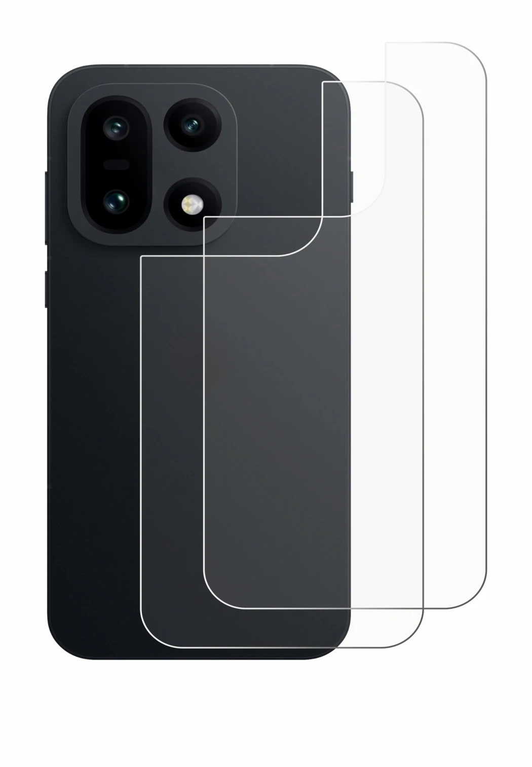 Image de l'appareil OnePlus 15 (Arrière) avec une grande variété de protections d'écran.