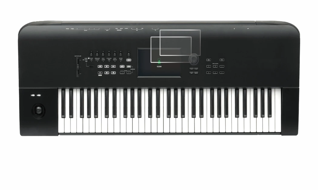 Image de l'appareil KORG Nautilus 61 avec une grande variété de protections d'écran.