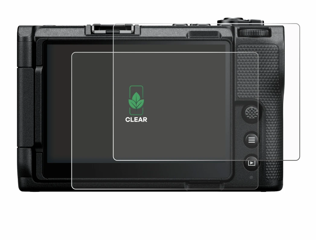 Image de l'appareil Nikon ZR 2025 avec une grande variété de protections d'écran.