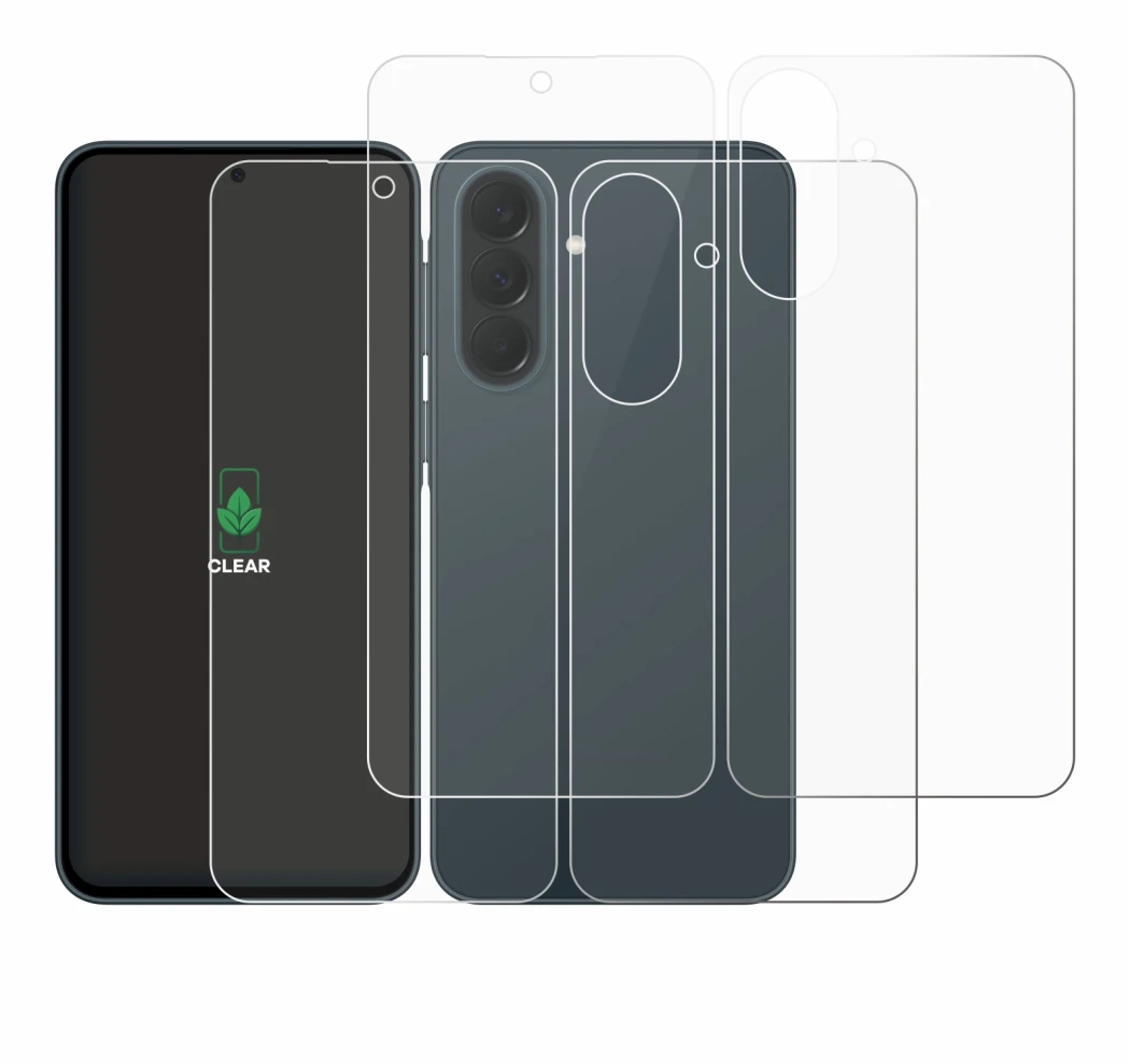 Image de l'appareil Samsung Galaxy A37 5G (Avant+Arrière) avec une grande variété de protections d'écran.