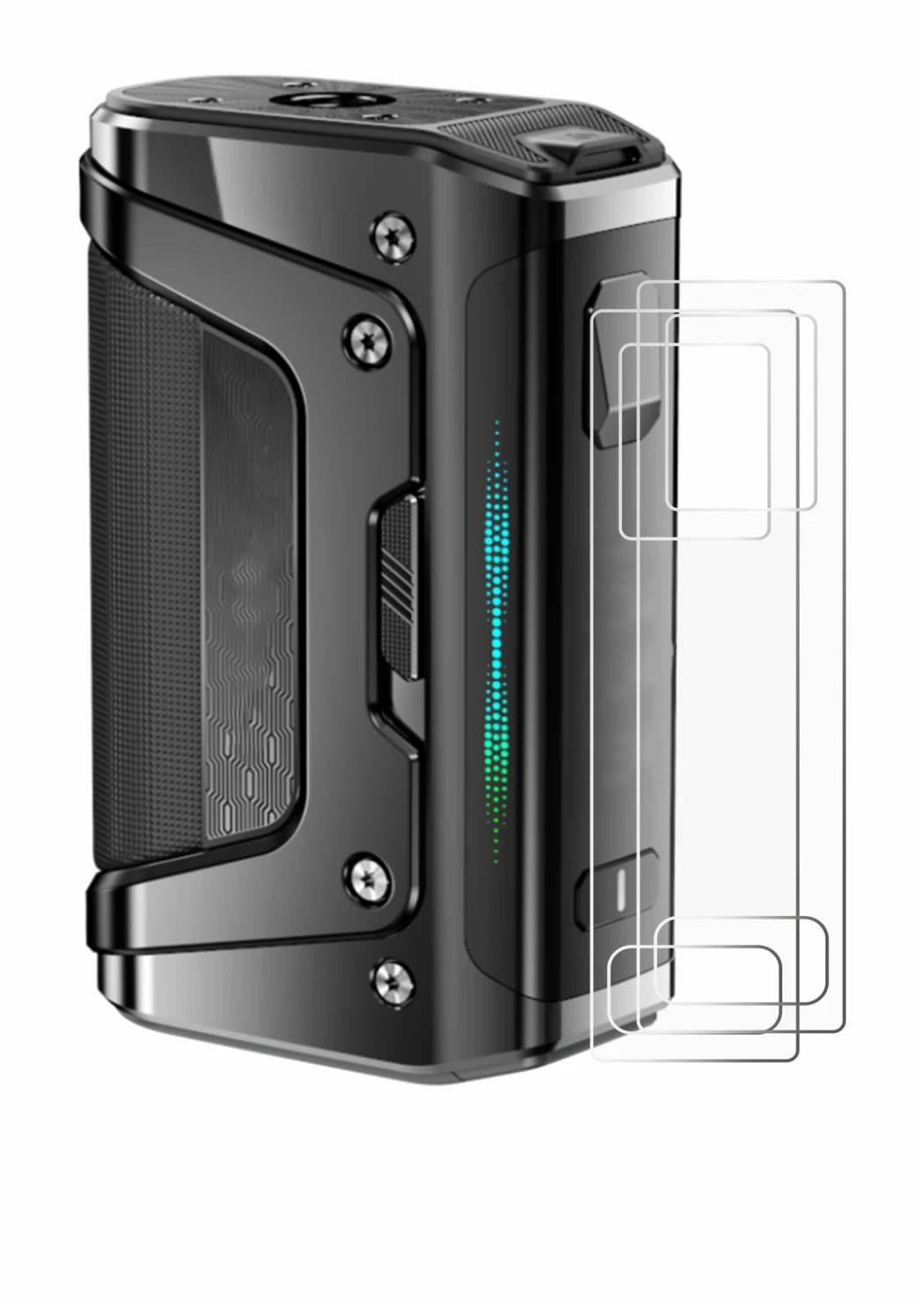 Image de l'appareil GeekVape Aegis Legend 5 avec une grande variété de protections d'écran.