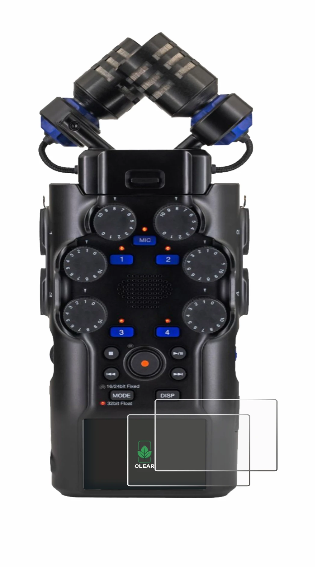 Image de l'appareil Zoom H6 studio avec une grande variété de protections d'écran.