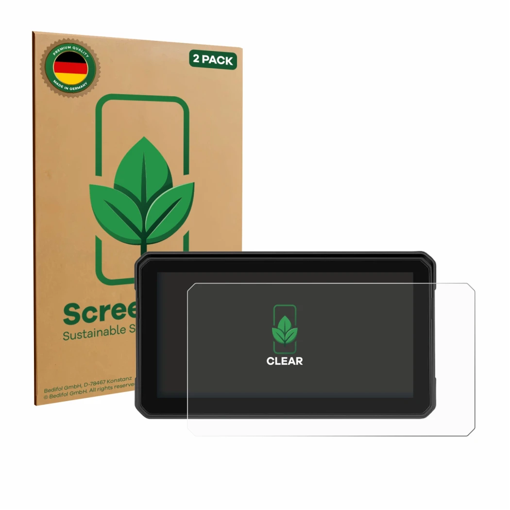 Face avant d’un emballage produit avec le logo de la marque ScreenLeaf. À côté, l’appareil GOHHDL A4058 6