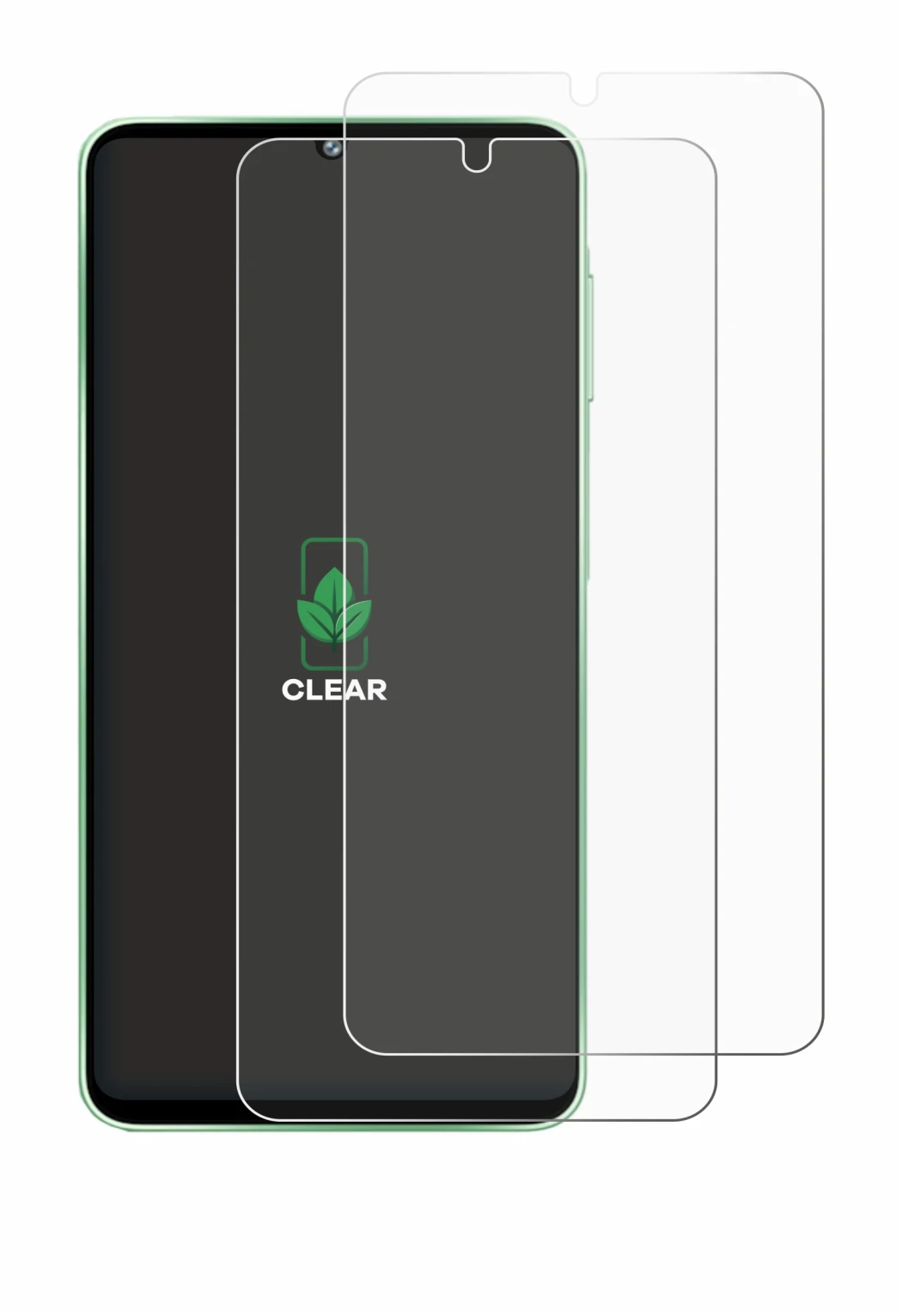 Image de l'appareil Samsung Galaxy F70e avec une grande variété de protections d'écran.