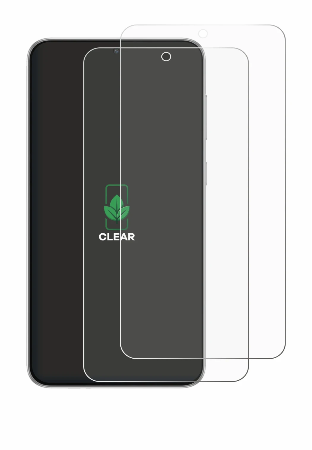 Image de l'appareil Samsung Galaxy F56 avec une grande variété de protections d'écran.