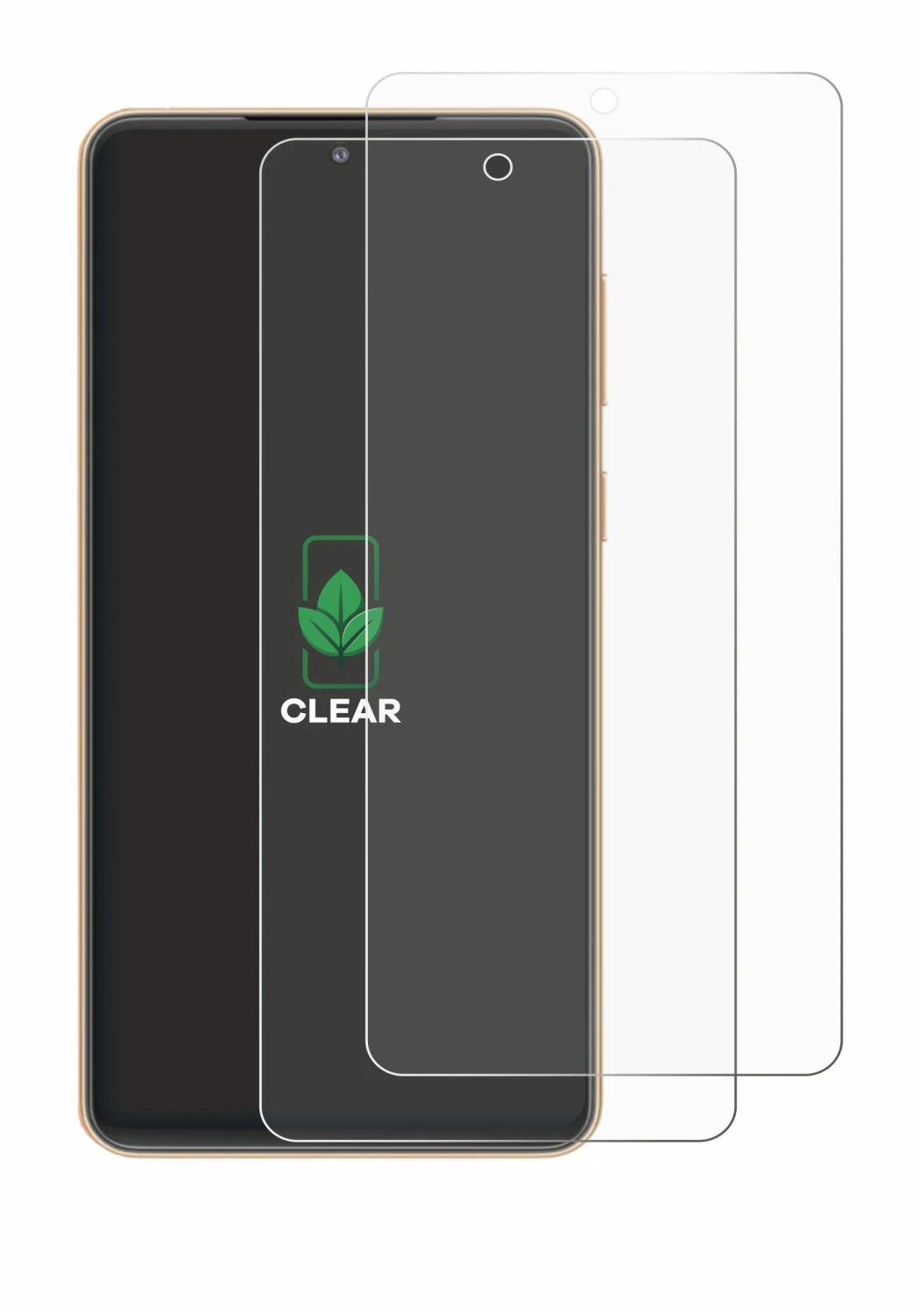 Image de l'appareil Samsung Galaxy F55 avec une grande variété de protections d'écran.