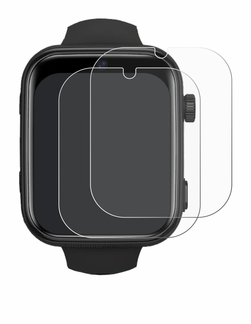 Image de l'appareil Aimiuvei Kids Smartwatch avec une grande variété de protections d'écran.
