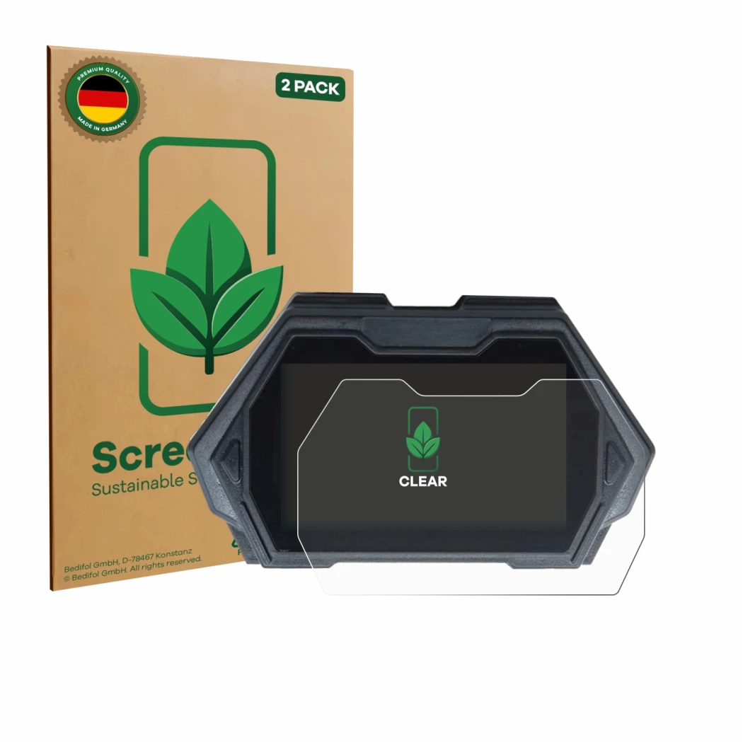 Face avant d’un emballage produit avec le logo de la marque ScreenLeaf. À côté, l’appareil Kukirin G3 Pro est représenté avec 