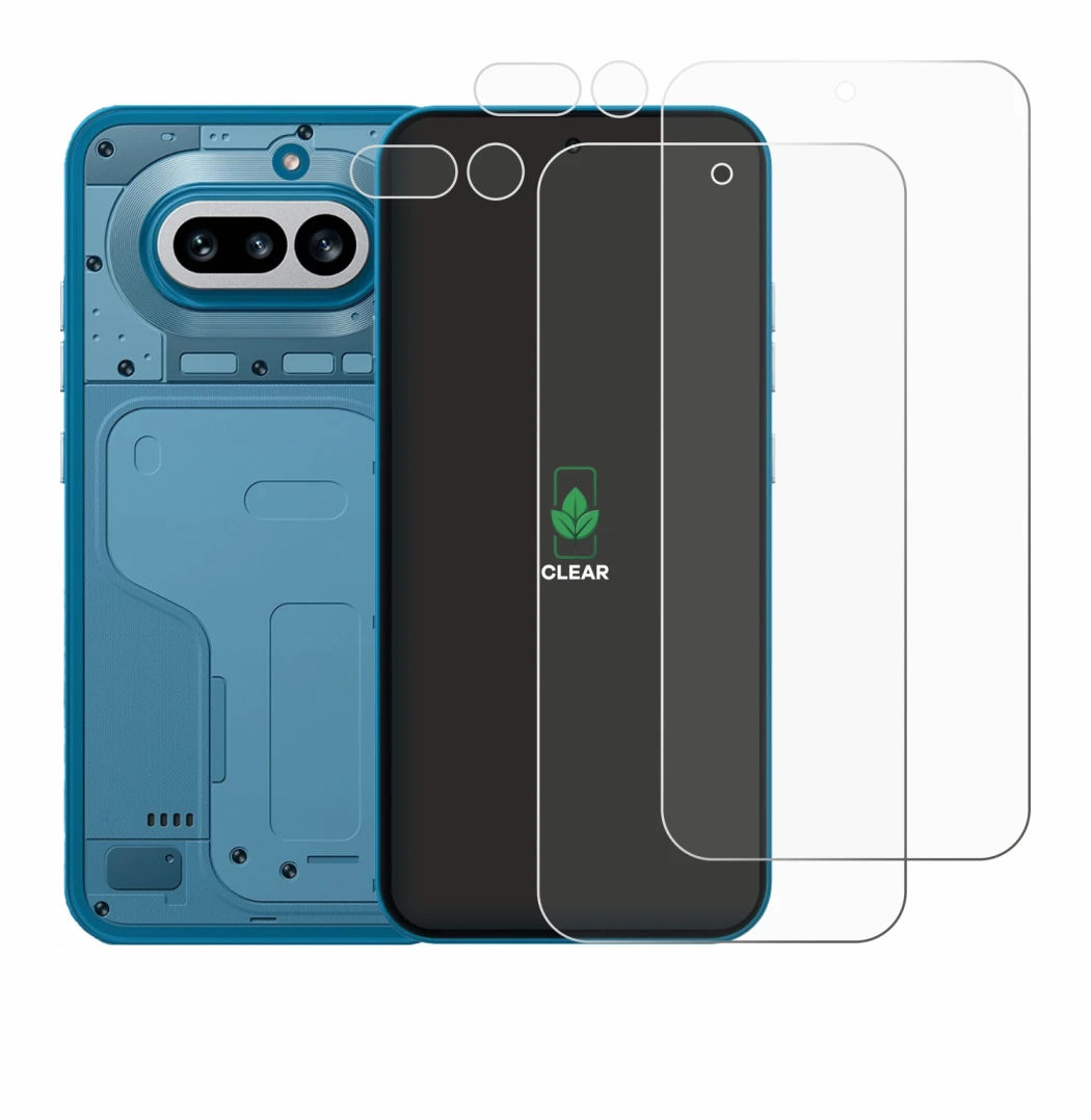 Image de l'appareil Nothing Phone (4a) (Avant+Caméra) avec une grande variété de protections d'écran.
