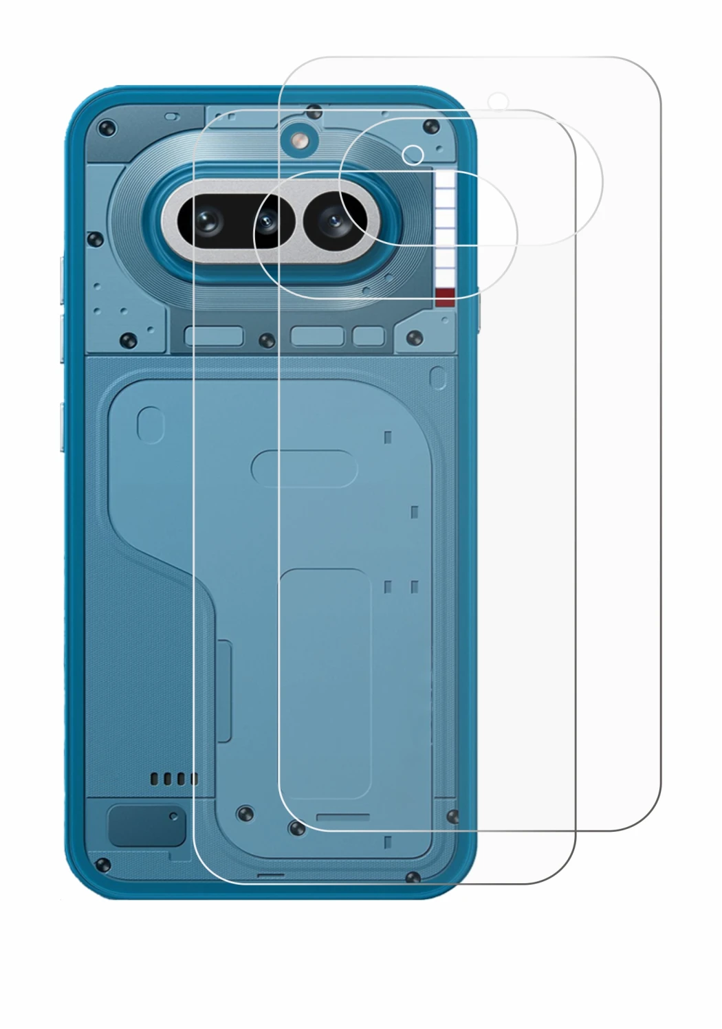 Image de l'appareil Nothing Phone (4a) (Arrière) avec une grande variété de protections d'écran.