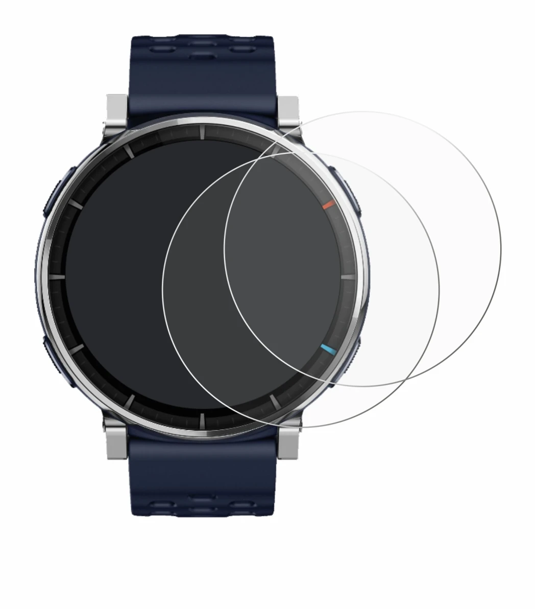 Image de l'appareil Amazfit Active 3 Premium avec une grande variété de protections d'écran.