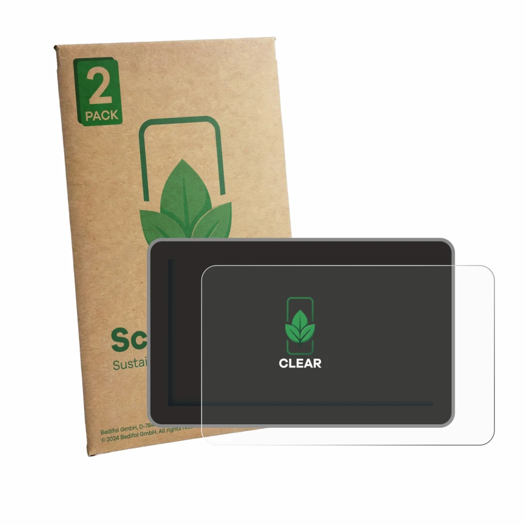 Face avant d’un emballage produit avec le logo de la marque ScreenLeaf. À côté, l’appareil Bambu Lab H2C est représenté avec l