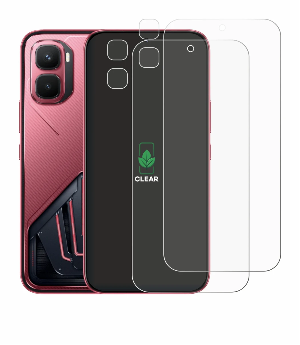 Image de l'appareil Infinix GT 50 Pro (Avant+Caméra) avec une grande variété de protections d'écran.