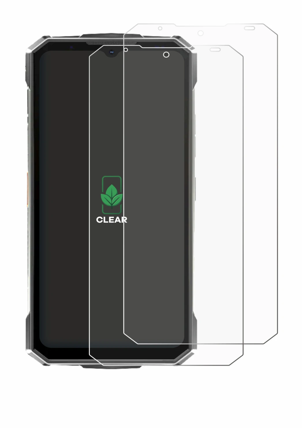 Image de l'appareil Doogee Fire 7 Ultra avec une grande variété de protections d'écran.
