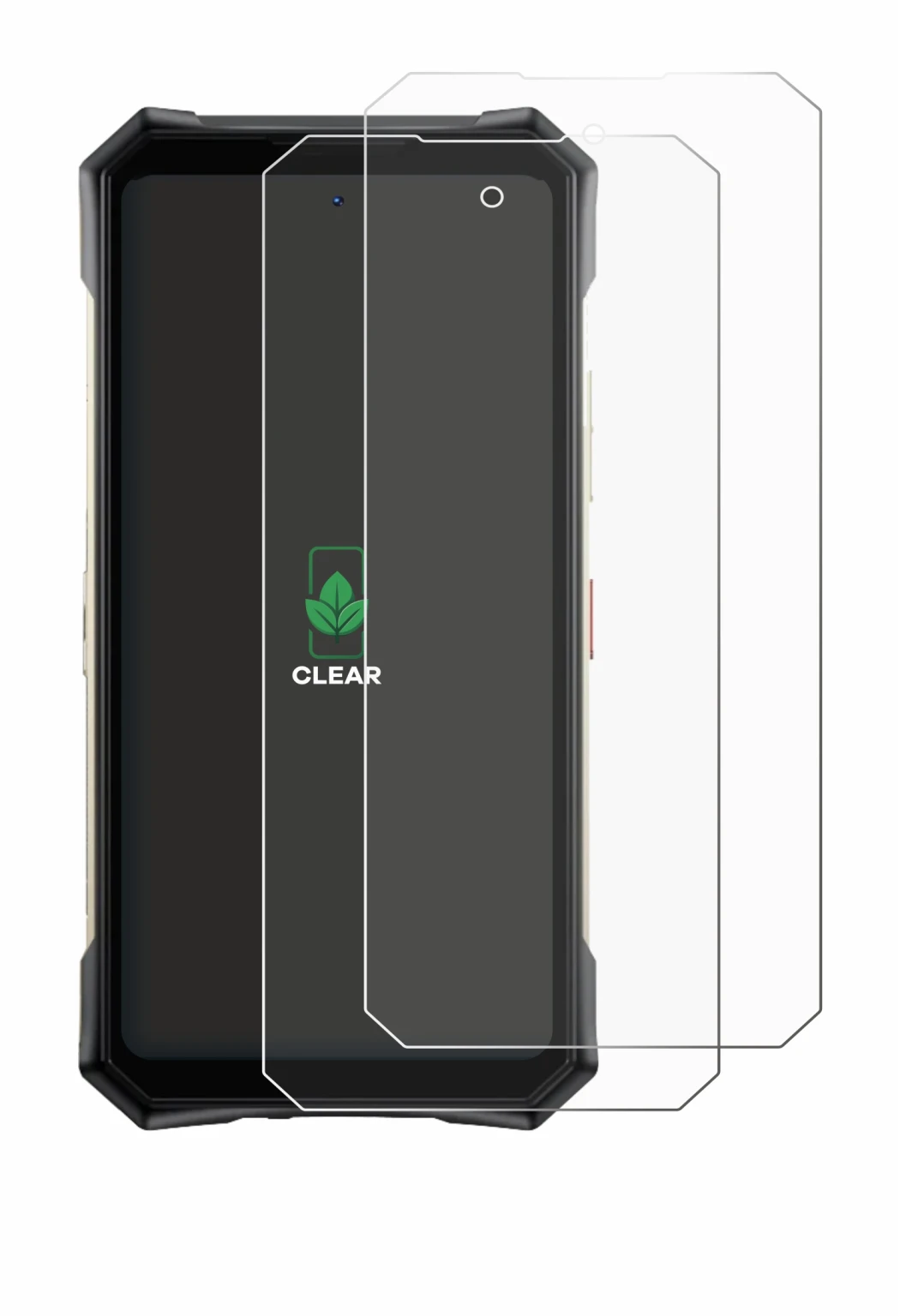 Image de l'appareil Doogee S300 Plus avec une grande variété de protections d'écran.