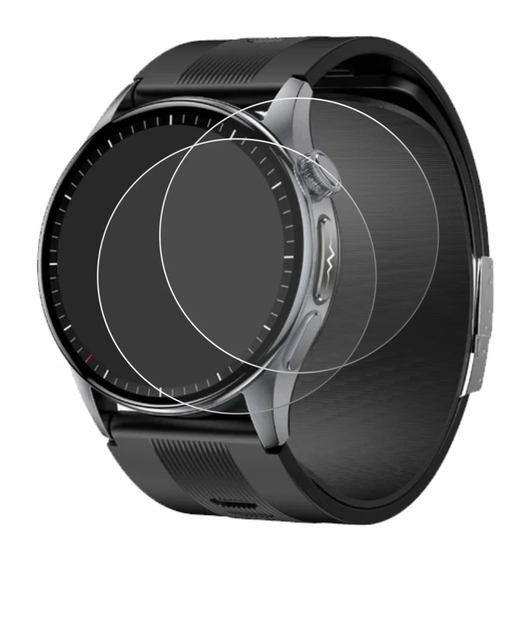 Image de l'appareil Knauermann Pro 4 AIR (rond) avec une grande variété de protections d'écran.