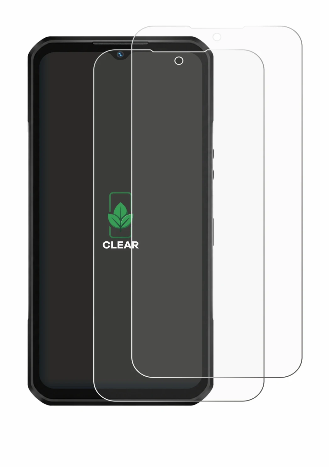 Image de l'appareil Oukitel WP66 avec une grande variété de protections d'écran.