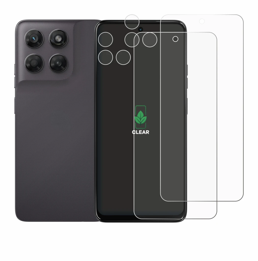 Image de l'appareil Motorola Moto G47 (Avant+Caméra) avec une grande variété de protections d'écran.