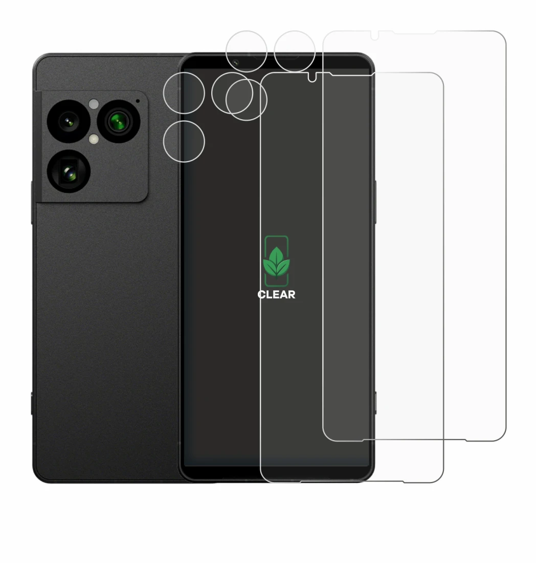 Image de l'appareil Sony Xperia 1 VIII (Avant+Caméra) avec une grande variété de protections d'écran.