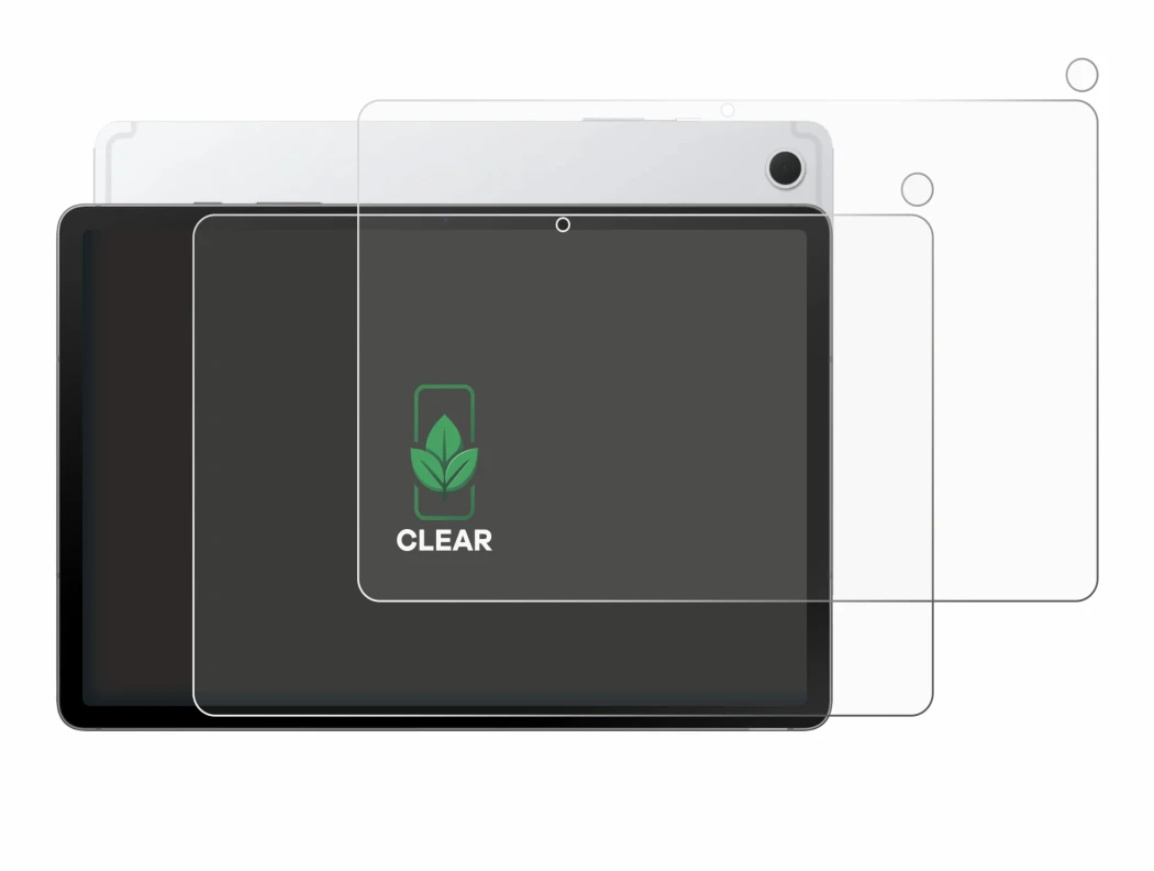 Image de l'appareil Samsung Galaxy Tab S10 Lite (Avant+Caméra) avec une grande variété de protections d'écran.
