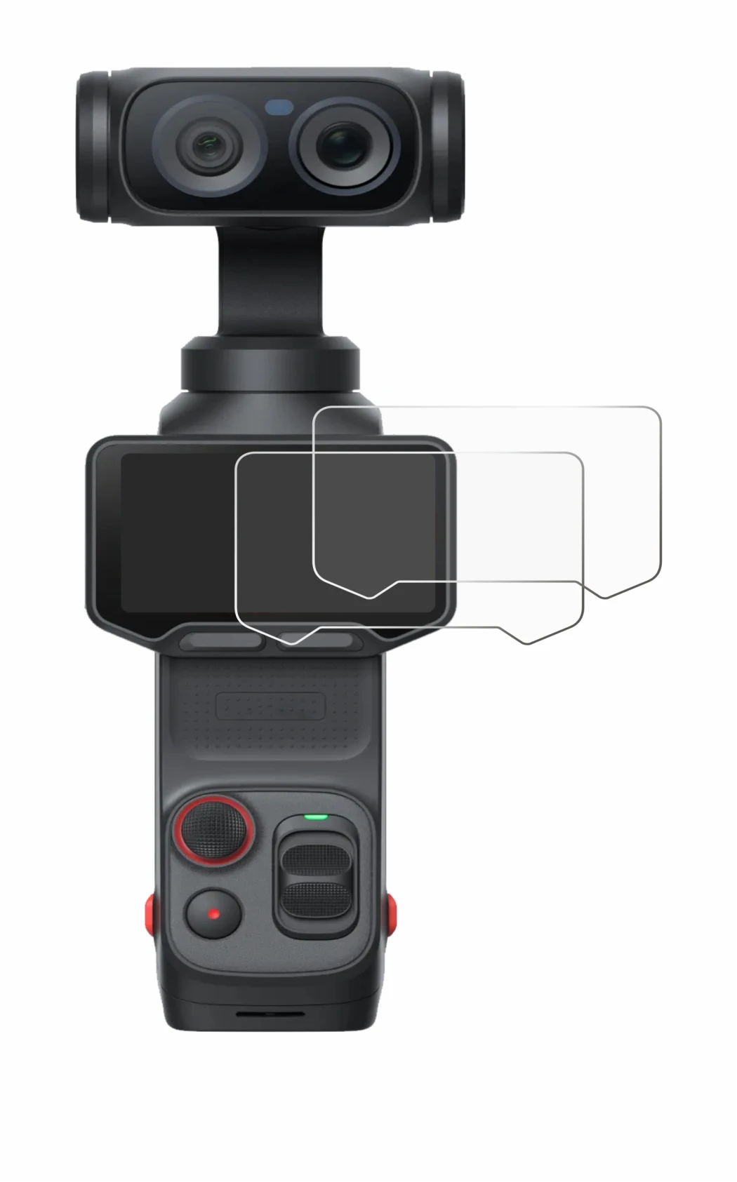 Image de l'appareil Insta360 Luna Ultra avec une grande variété de protections d'écran.