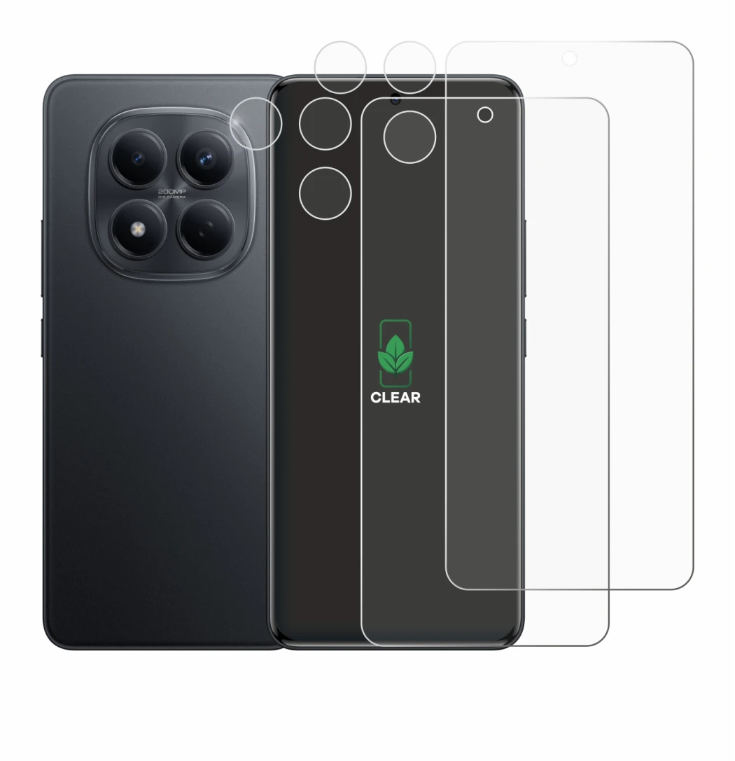 Image de l'appareil Xiaomi Redmi Note 15 Pro 4G (Avant+Caméra) avec une grande variété de protections d'écran.