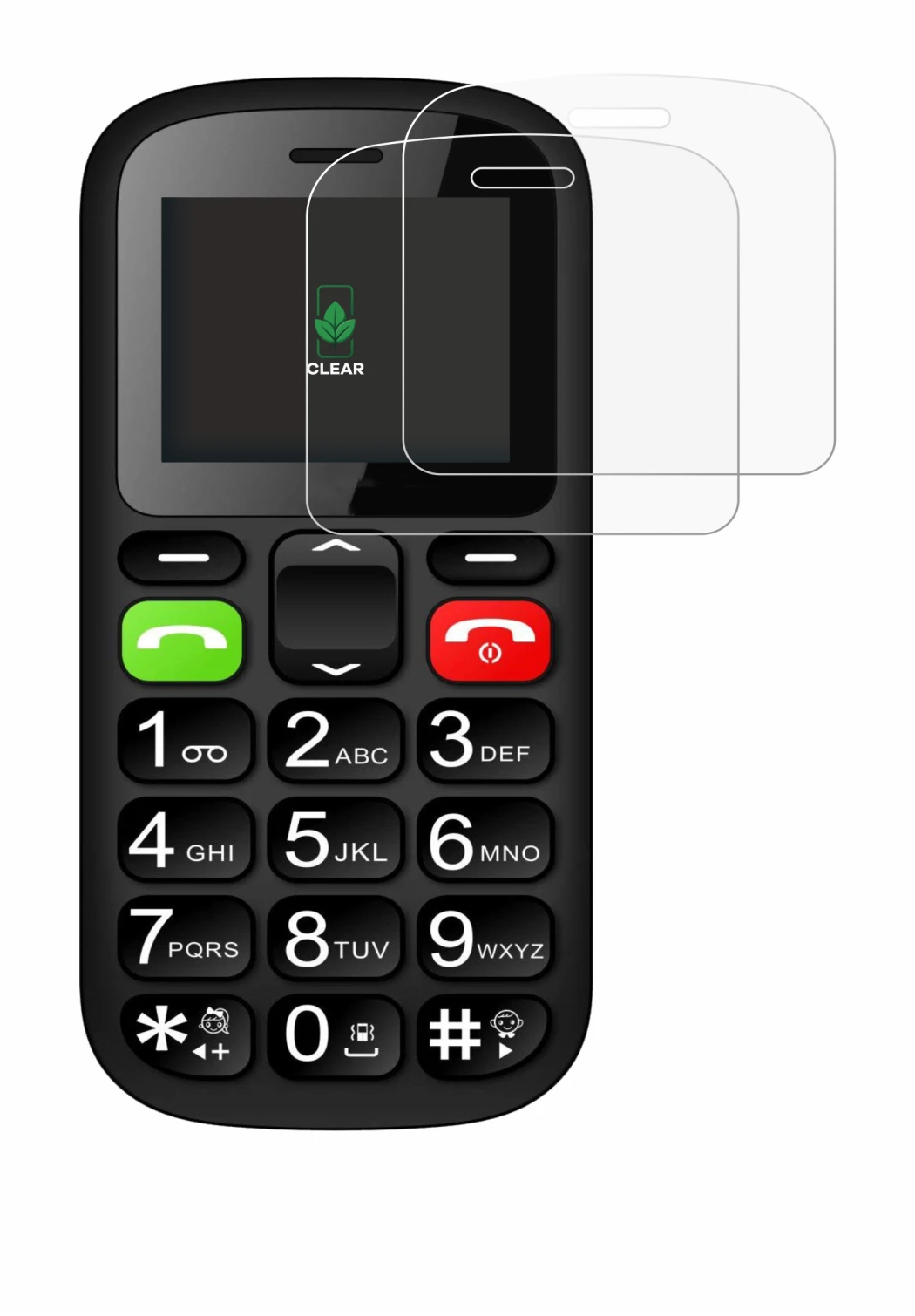 Image de l'appareil artfone CS181 avec une grande variété de protections d'écran.