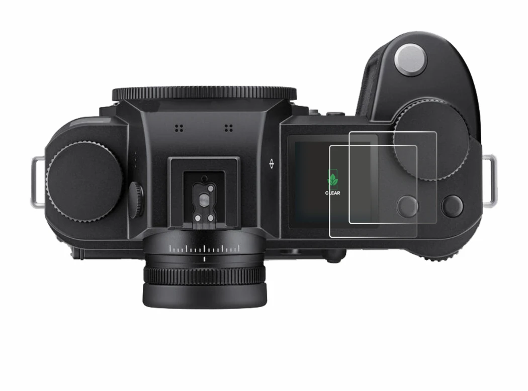 Image de l'appareil Leica SL3-P (affichage des épaules) avec une grande variété de protections d'écran.