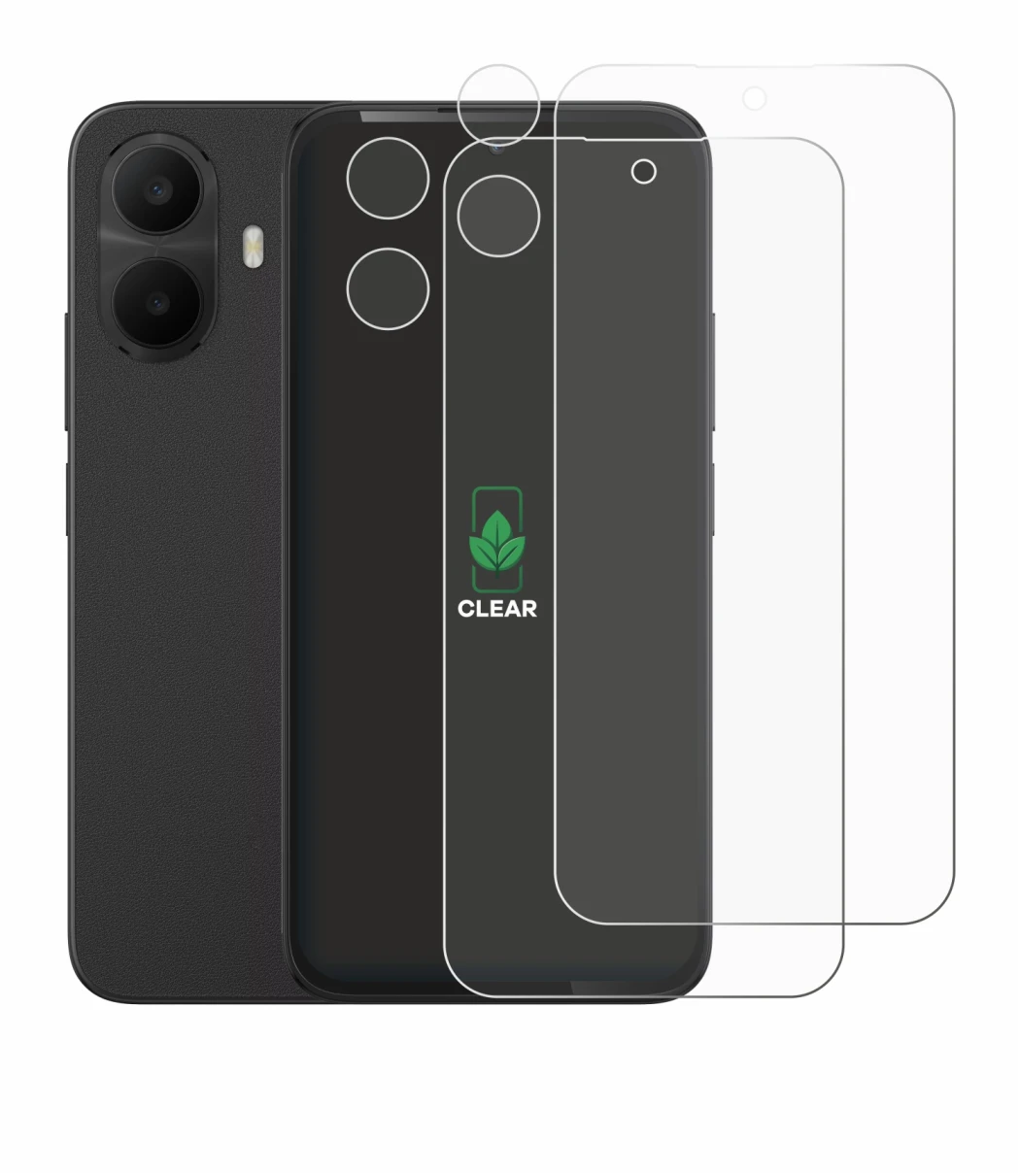 Image de l'appareil TCL K70 4G (Avant+Caméra) avec une grande variété de protections d'écran.