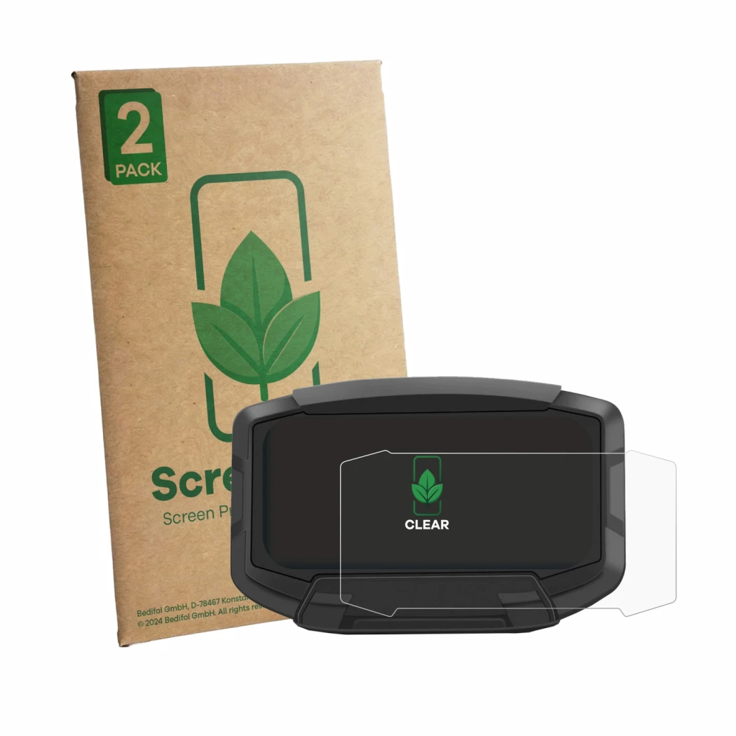 Face avant d’un emballage produit avec le logo de la marque ScreenLeaf. À côté, l’appareil Ausom L1 est représenté avec la pro