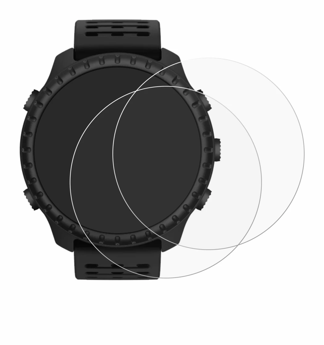 Image de l'appareil Suunto Core 2 avec une grande variété de protections d'écran.