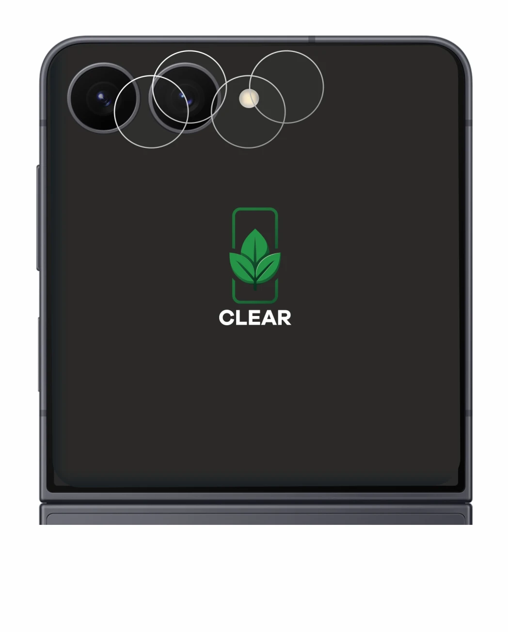 Image de l'appareil Samsung Galaxy Z Flip 8 (Caméra UNIQUEMENT) avec une grande variété de protections d'écran.