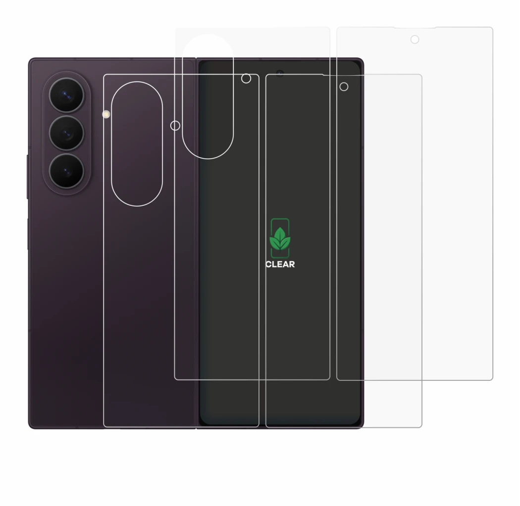 Image de l'appareil Samsung Galaxy Z Fold 8 Ultra (Avant+Arrière) avec une grande variété de protections d'écran.