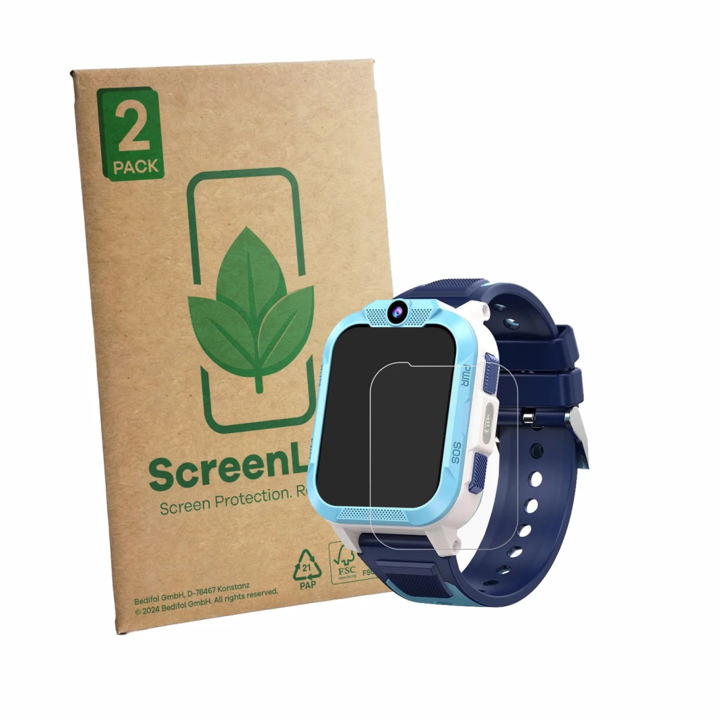 Face avant d’un emballage produit avec le logo de la marque ScreenLeaf. À côté, l’appareil Iowodo Z40Pro est représenté avec l