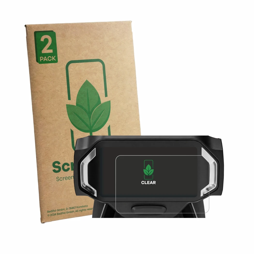 Face avant d’un emballage produit avec le logo de la marque ScreenLeaf. À côté, l’appareil Navee UT5 Max est représenté avec l