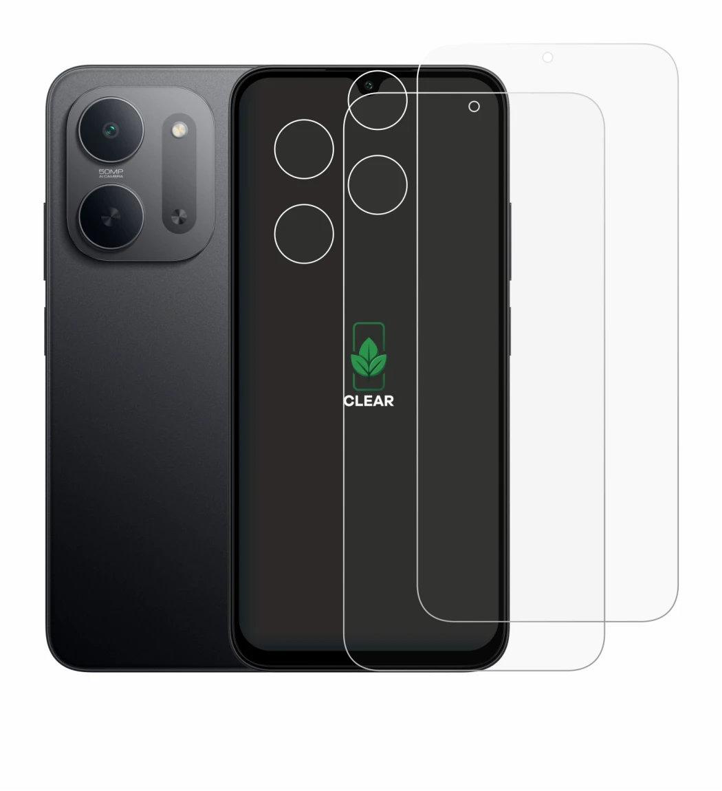 Image de l'appareil Xiaomi Redmi 17C 5G (Avant+Caméra) avec une grande variété de protections d'écran.