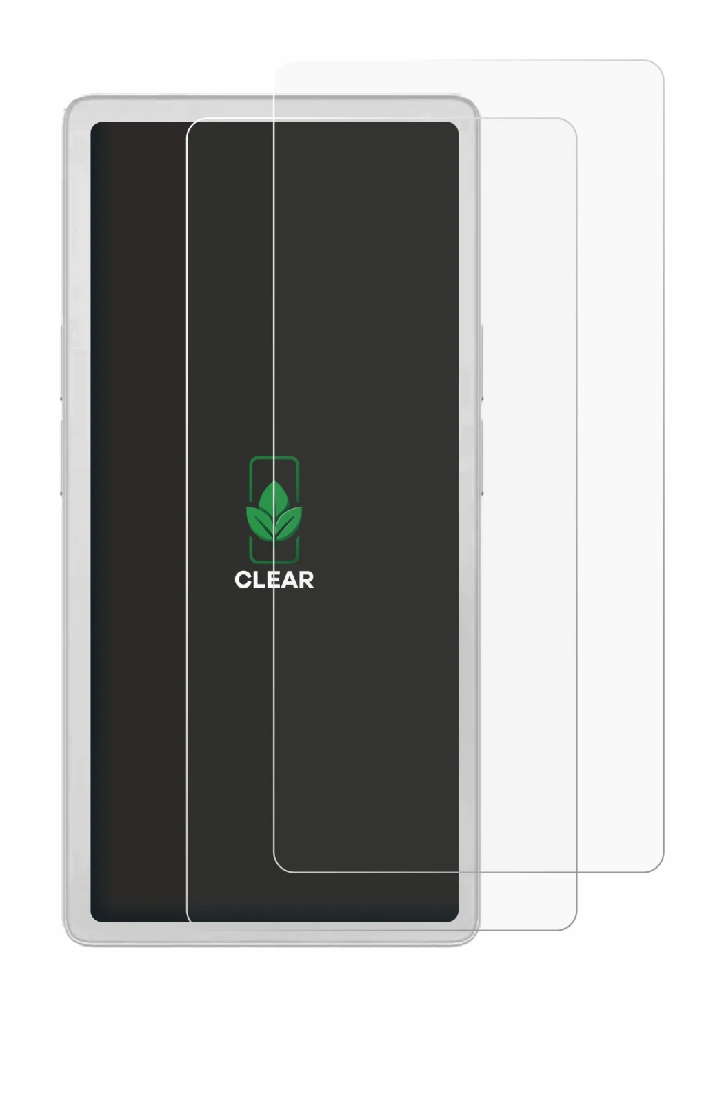 Image de l'appareil PocketBook Q avec une grande variété de protections d'écran.