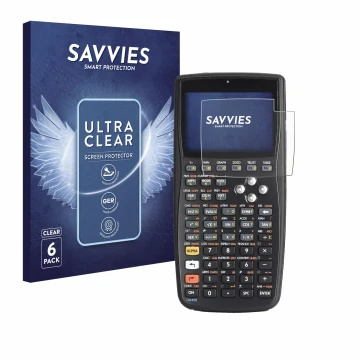 Face avant d’un emballage produit avec le logo de la marque Savvies. À côté, l’appareil HP 50g F2229AA#UUZ est représenté avec