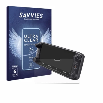 Face avant d’un emballage produit avec le logo de la marque Savvies. À côté, l’appareil Icom ID-5100 est représenté avec la pr