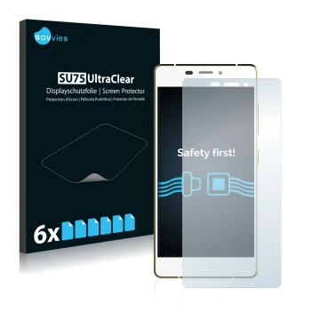 Face avant d’un emballage produit avec le logo de la marque Savvies. À côté, l’appareil Gionee Elife S7 est représenté avec la