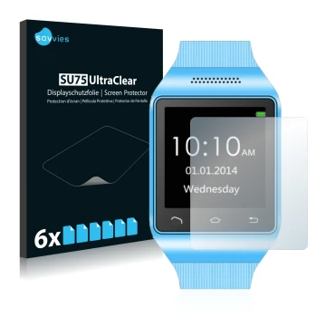 Face avant d’un emballage produit avec le logo de la marque Savvies. À côté, l’appareil ZGPAX S18 est représenté avec la prote