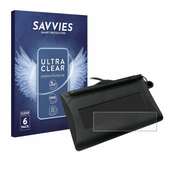Face avant d’un emballage produit avec le logo de la marque Savvies. À côté, l’appareil Topaz T-LBK460-HSB-R est représenté av
