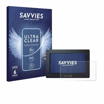 Face avant d’un emballage produit avec le logo de la marque Savvies. À côté, l’appareil Blackmagic Design Blackmagic Video Ass