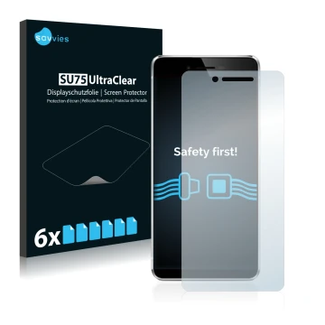 Face avant d’un emballage produit avec le logo de la marque Savvies. À côté, l’appareil Vernee Mars est représenté avec la pro