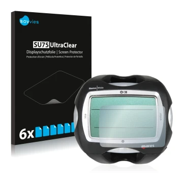 Face avant d’un emballage produit avec le logo de la marque Savvies. À côté, l’appareil Mares Nemo Wide 2 est représenté avec 