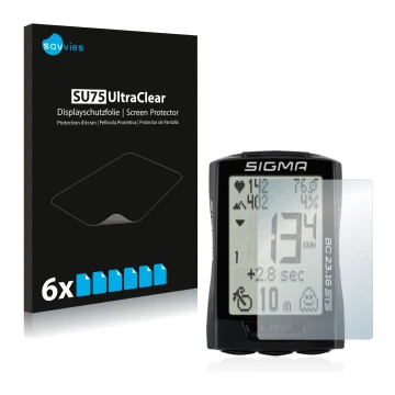 Face avant d’un emballage produit avec le logo de la marque Savvies. À côté, l’appareil Sigma BC 23.16 est représenté avec la 