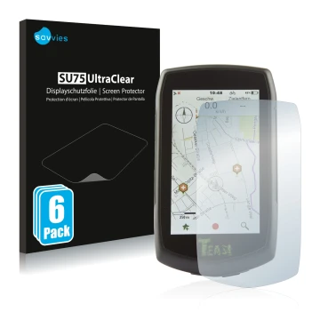 Face avant d’un emballage produit avec le logo de la marque Savvies. À côté, l’appareil A-Rival Teasi One4 est représenté avec